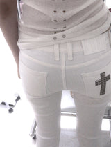 KY01-ジップ スキニー(WHITE)