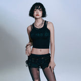 ENE See-through Sleeveless - BLACK