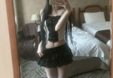 Shadow Corset Lace Top (White)