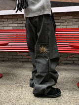 Star Carpenter Raw Pintuck Balloon Pants