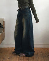 セイムデイシッピング [New Spring Product 10%] [BELLIDE MADE] オーシャンワイドデニムパンツ