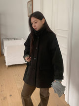 Pulky 2oz Quilted High Neck Half Coat