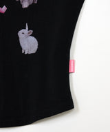 グラフィッククロップTシャツ ブラック