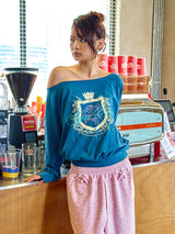 NYXX CLUB OFF SHOULDER L/S BLUE