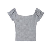 Rina Dot Frill Top