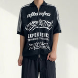 JOHNS Track Short-Sleeved Knitwear Collar Zip-up (2 colors)