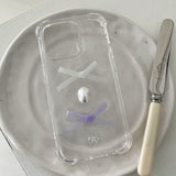 [made]white&lavender ver ribbon resin phonecase