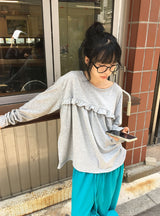 26FW★ [BAONHAUS] コイレン フリル ロングスリーブ Tシャツ