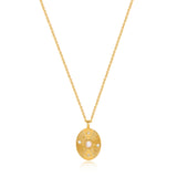 [Worn By BIGBANG DAESUNG,Lee Jeong-shin, SHINee Key, BTOB Hyunsik]  Scattered Kyoto Opal Disc 925 Silver Necklace N034-03G