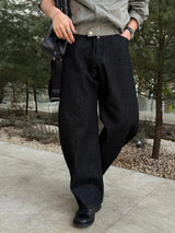 Adult balloon wide denim pants