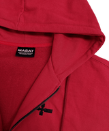 Cross String Hood Zip _ Dark Red