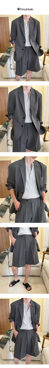 [S/S] オーバーサマーセットアップジャケット(2color)