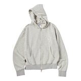 Untitled Starrynight Small Stripe Hood Zip Up Melange White