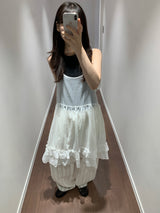 バックレスラッフルワンピース (3color)