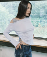 アイレットオフショルダー L/S (LIGHT BLUE)