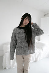 deep neck punching knit top(2colors)