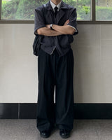 Doble two-way short sleeve cropped jacket
