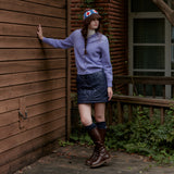 Nordic knit Cardigan_Violet