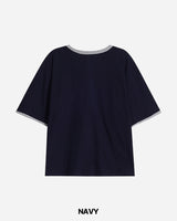 ボーダークロップショートスリーブT
