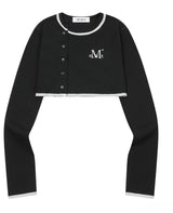 [セット] パルスセットアップレースポイントスリーブレスボレロカーディガン (2COLOR)