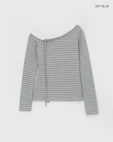 [MADE] Pelsy String Unbalanced Long Sleeve T-shirt