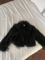 Winter Halo Long Hair Collar Fur Jacket