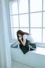 レースフリルTシャツ(ホワイト)