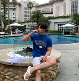 Liu Washing Cotton Banding Shorts