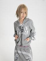 SEXXDEVIL Embroidered Stripe Zip Jacket