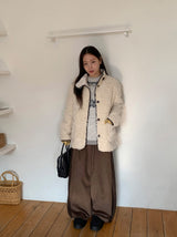 Gelto High Neck Fur Jacket