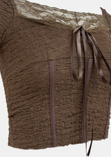 Amelie Shirring Corset Blouse