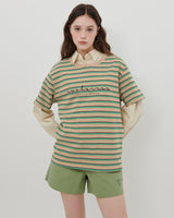 ストライプロゴTシャツ [BEIGE]