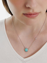 26SS★ [Premium Plating] Pennysense AB(W) Goutte Necklace Amazonite