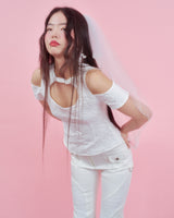 ROSE HALTER BLOUSE [WHITE]