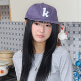 k-logo applique cap purple