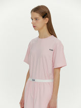 (Unisex) Essential Stretch Fit Half Sleeves PJ Set, Pink