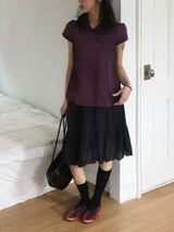 Mori two-button collar pocket blouse (4c)