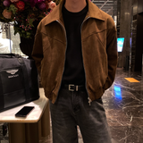  Jaylen Incision Suede Collar Jacket
