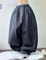 フリース🔥ストリングバルーンワイドカーゴパンツ 🔥🤍🖤🩶💚5カラー