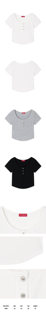 Henley Neck Button T-Shirt (26STP-SSTS03)