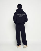 25FW BORDER LINE BASIC LOGO HOODIE BLACK