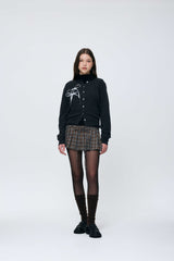 EIRIN WOOL CARDIGAN / CHARCOAL