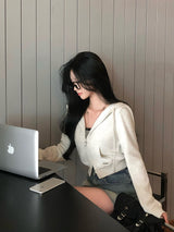【BELLIDE MADE】RADD ニットツーウェイジップアップパーカー