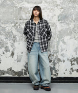 WASHED POCKET DENIM PANTS_BLUE