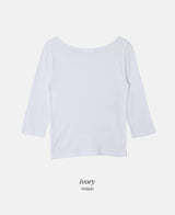 ベーシックコットン7分袖Tシャツ (5color)