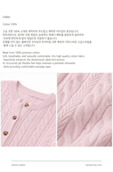 Baby Pink Cable Knit Cardigan