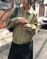 Posie Washed Cotton Blouson Jacket