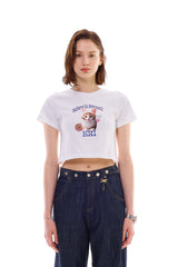 ラビットキャットクロップTシャツ