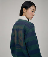 98 STRIPE RUGBY L/S SHIRT GREEN
