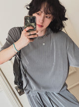 ロベンフォープリーツ半袖Tシャツ